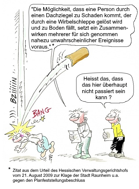 Cartoon Wirbelschleppen-Schaden Cartoon Wirbelschleppen-Schaden