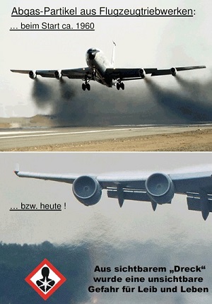 Flugzeugabgase frher - heute